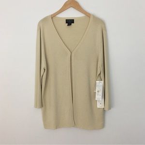 Finity Woman Beaded Cardigan 1X Beige Yellow